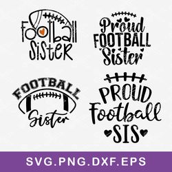 football sister bundle svg, football sister svg, football svg, png dxf eps file