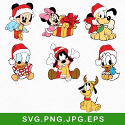 disney christmas bundle svg, disney christmas svg, disney characters svg, christmas svg, png jpg dxf file