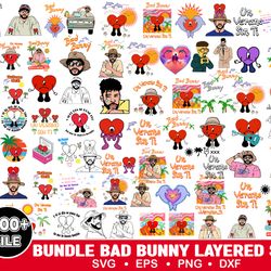 bad bunny bundle svg | un verano sin ti| sad heart svg | png bundle layered svg