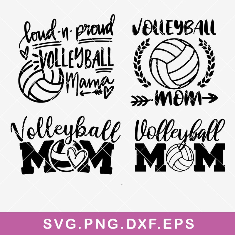 Volleyball Mom Bundle Svg, Volleyball Mom Svg, Mom Sport Svg Png Dxf Eps File