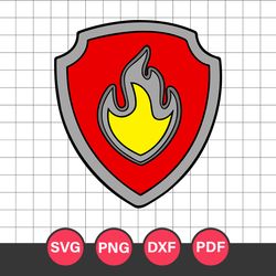 marshall badge svg, marshall paw patrol svg, paw patrol svg, cartoon svg, png dxf eps digital file