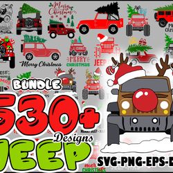 jeep christmas bundle svg, jeep christmas svg, jeep car svg, merry christmas svg, png dxf eps digital file