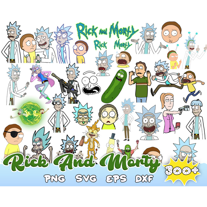 Rick And Morty Bundle Svg, Rick And Morty Svg, Pickle Rick Svg, Rick Sanchez Svg, Instant Download