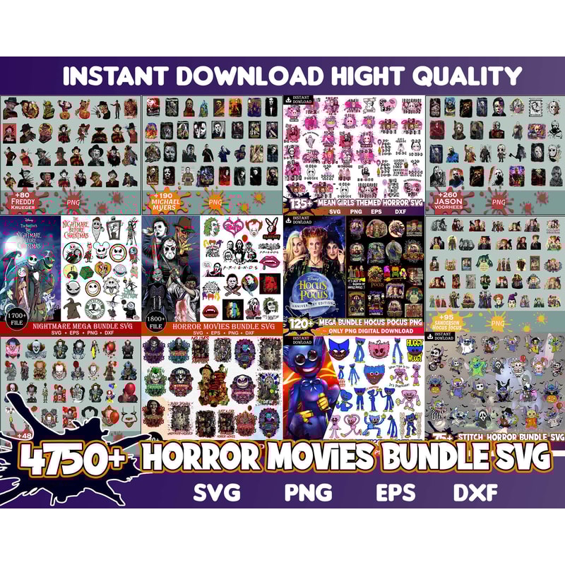 Horror Movies Bundle Svg, Horror Movies Halloween Svg, Hocus Pocus Svg, Disney Halloween Svg, Moster Haloween Svg