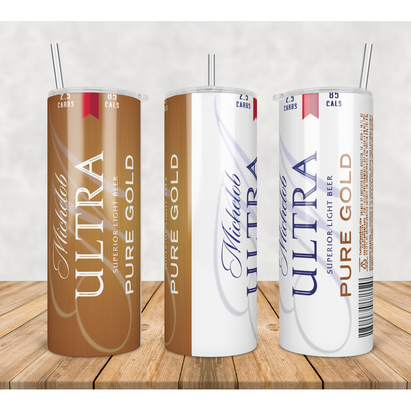 Michelob Gold Can Tumbler Png, Michelob Gold Can 20oz Skinny Sublimation Designs Png, Drinks Tumbler Png