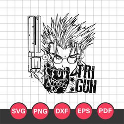 vash the stampede svg, trigun svg, anime svg, anime manga svg, cartoon svg, png dxf eps pdf file