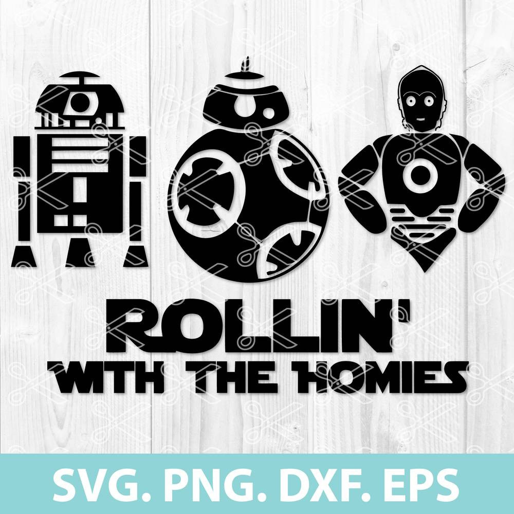 Star Wars Svg, Darth Vader Svg, Rollin With The Homies Svg, Png Dxf Eps File