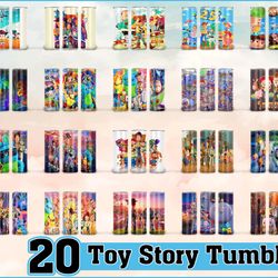 toy story tumbler bundle png, toy story 20 oz skinny tumbler png, toy story tumler wrap png, tumbler sublimation