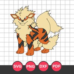 arcanine svg, pokemon characters svg, pokemon svg, anime svg, png dxf eps digital file