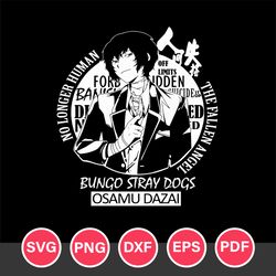 osamu dazai svg, no longer human svg, bungou stray dogs svg, anime svg, png dxf eps pdf file