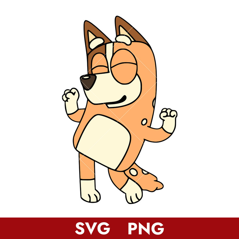 Dancing Mum Svg, Bluey Chilli Mum Svg, Bluey Svg, Cartoon Svg, Png Digital File