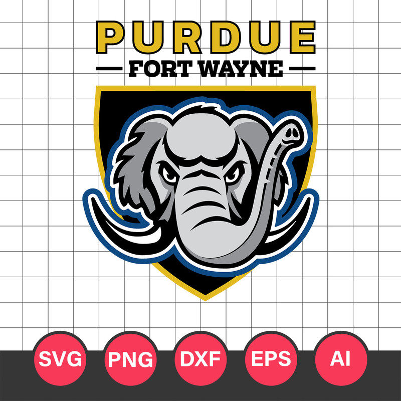 Purdue Fort Wayne Mastodons Logo Svg, Purdue Fort Wayne Mastodons, Purdue Fort Wayne Mastodons Cricut Svg, NCAA Svg File