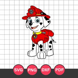 marshall paw patrol svg, marshall dog svg, paw patrol svg, cartoon svg, png dxf eps digital file