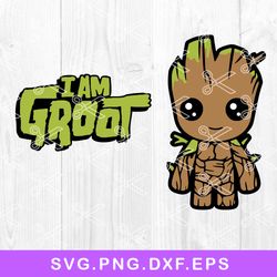 i am groot svg, baby groot svg, guardians of the galaxy svg, marvel svg, png dxf eps digital file