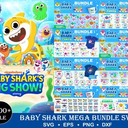baby shark bundle svg, layered svg, cricut, cut files, layered digital vector file