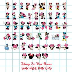 minnie bundle svg, minnie mouse svg, disney svg, png dxf eps file