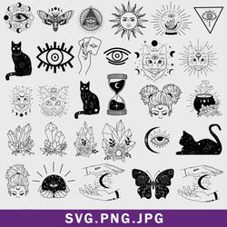 witchy bundle svg, witchy svg, witch svg, halloween svg, png jpg file