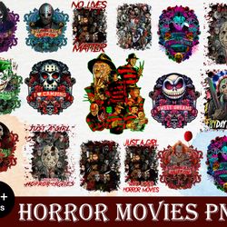 horror movies bundle png, horror movies png, horror characters png, halloween horror png sublimation files