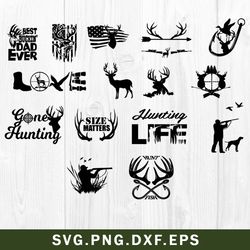 hunting bundle svg, hunting svg, deer hunter svg, png dxf eps file