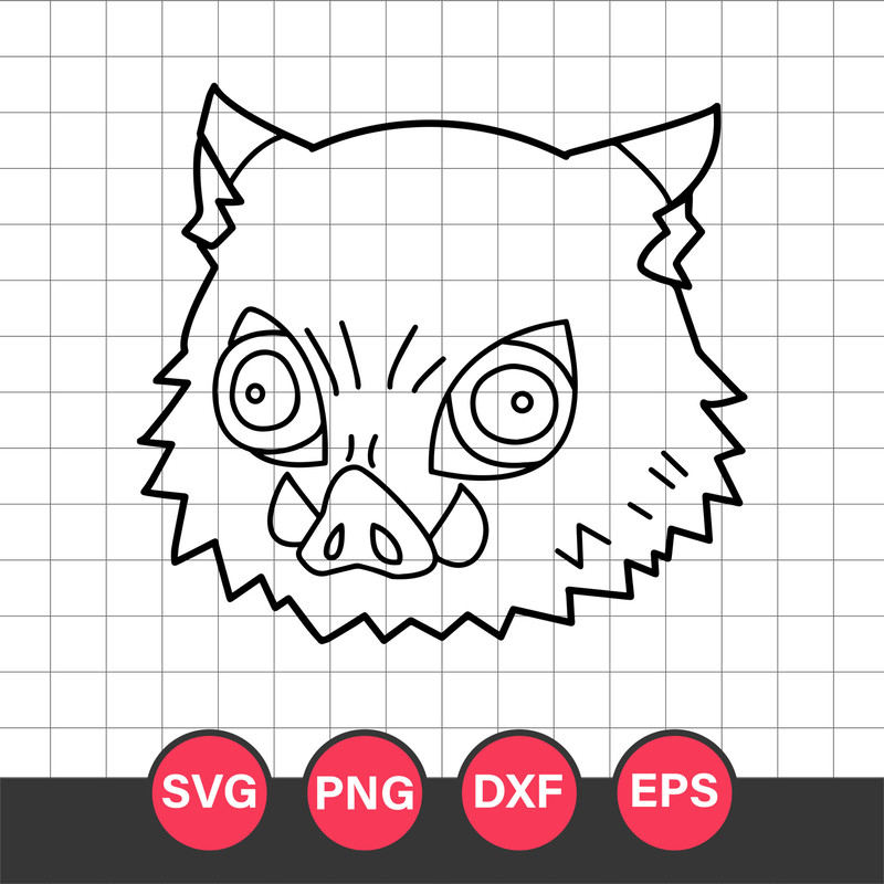Chibi Hashibira Inosuke Svg, Demon Slayer Svg, Kimetsu No Yaiba Svg, Anime Svg, Png Dxf Eps, DE27052344