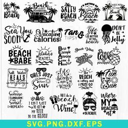 beach funny quotes bundle svg, beach svg, summer svg, beach quotes svg, png dxf eps file
