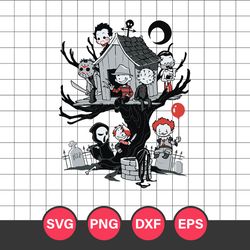 horror movies characters svg, horror movie svg, halloween svg, png dxf eps digital file