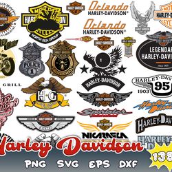 harley davidson bundle svg, harley davidson logo svg, harley motorcycle svg, harley davidson cricut