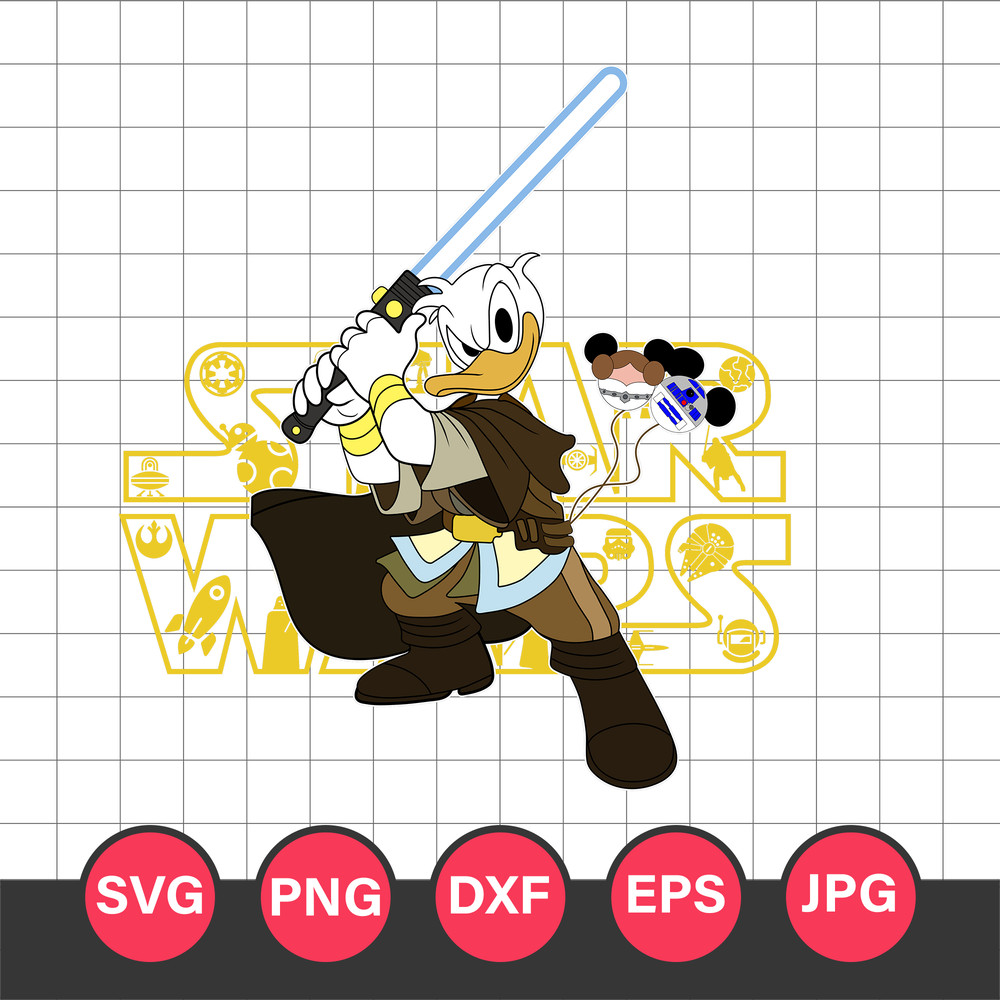 Donald Duck Star Wars Svg, Disney Star Wars Svg, Star Wars Svg, Png Dxf Eps Digital File