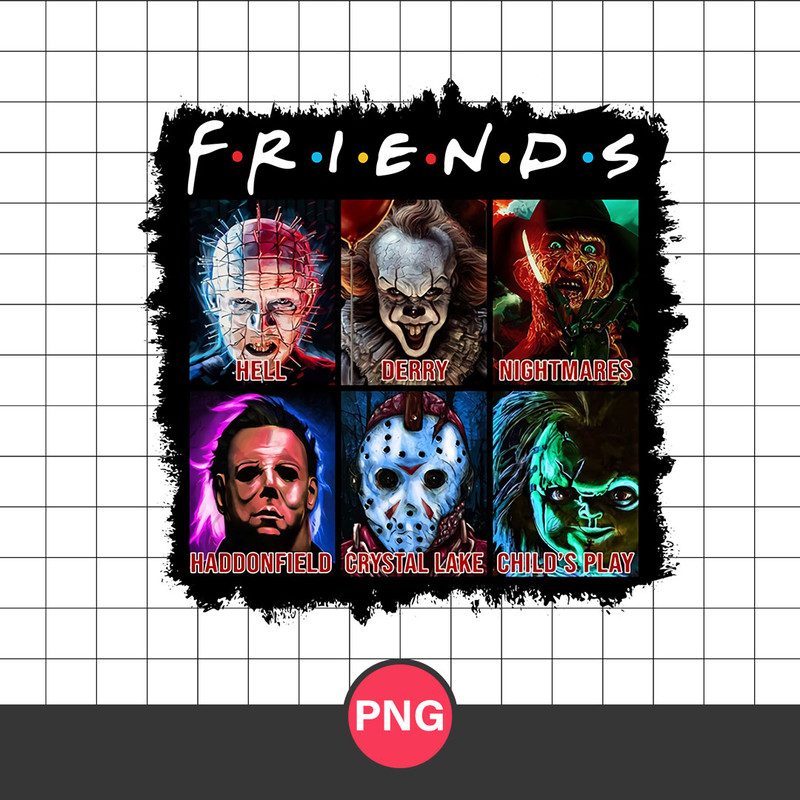 Friend Horror Movie Png, Halloween Horror Friend Png, Scary Horror Friends Png, Halloween Png Digital File