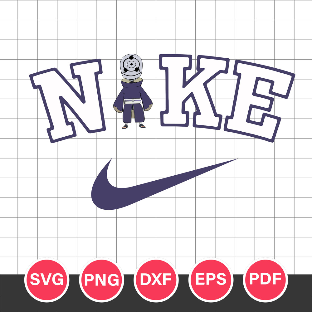Chibi Tobi Madara x Nike Svg, Tobi Svg, Uchiha Obito Tobi Svg, Naruto Svg, Anime Svg, Png Dxf Eps Pdf Digital File