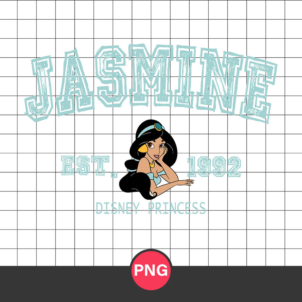 Jasmine Est.1992 Disney Princess Png, Princess Family Trip 2023 Png, Jasmine Princess Png Digital File