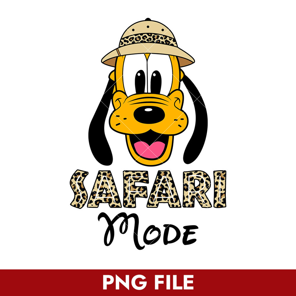 Pluto Safari Mode Png, Disney Safari Mode Png, Aninmal Kingdom Png, Disney Png Digital File