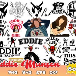 eddie munson bundle svg, stranger things svg, eddie munson silhouette svg, png dxf eps file