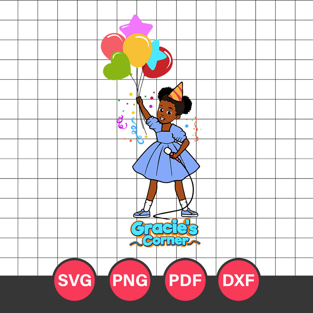 Gracie's Corner Birthday Girl Svg, Gracie's Corner Party Svg, Gracie's Corner Svg, Png Dxf Pdf Digital File
