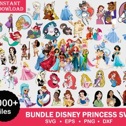 princess svg bundle layered cricut files, encanto, frozen, moana, ariel, elsa, stitch, toy story, tangled, pooh png file