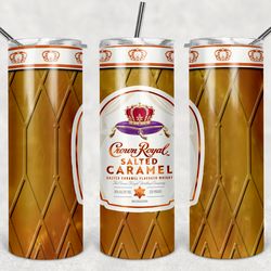 crown royal salted caramel tumbler png, crown royal 20ozskinny tumbler sublimation designs png, drinks tumbler png