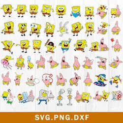 spongebob bundle svg, spongebob and friend svg, spongebob svg, png dxf file