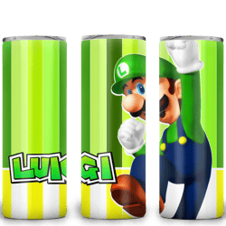 mario luigi tumbler png, supper mario 20oz skinny sublimation designs png, drinks tumbler png, spm15050323