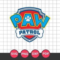 logo paw patrol svg, paw patrol svg, cartoon svg, png dxf eps digital file