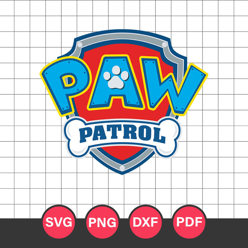 Logo Paw Patrol Svg, Paw Patrol Svg, Cartoon Svg, Png Dxf Eps Digital File
