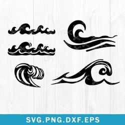 wave svg, ocean wave svg, surf wave svg, png dxf eps file