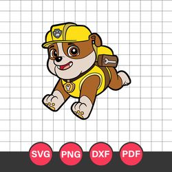 rubble paw patrol svg, rubble dog svg, paw patrol svg, cartoon svg, png dxf eps digital file