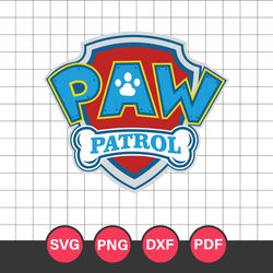 paw patrol logo svg, paw patrol svg, cartoon svg, png dxf eps digital file