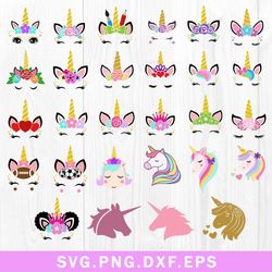 huge unicorn bundle svg, huge unicorn svg, unicorn svg, png dxf eps file