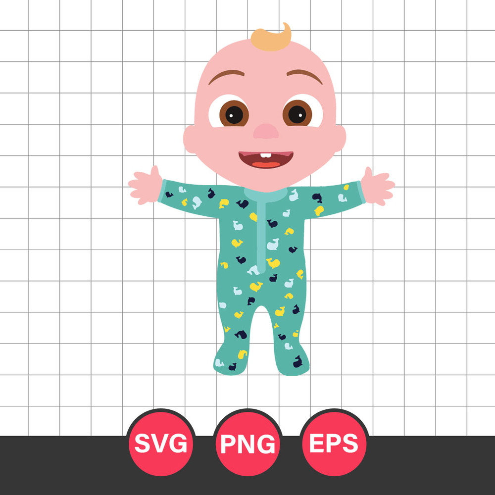 Baby JJ Mouse Cocomelon Svg, Cocomelon Svg, Cocomelon Characters Svg, Cocomelon Cricut Svg, Png Eps Digital File