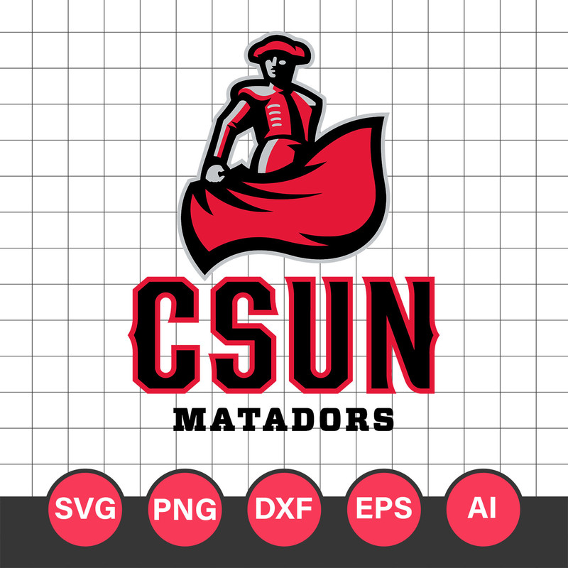 Cal State Northridge Matadors Logo Svg, Cal State Northridge Matadors Cricut Svg, NCAA Logo Svg Digital File