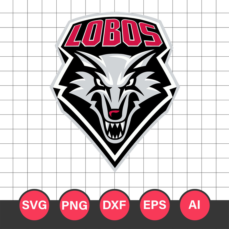 New Mexico Lobos Logo Svg, New Mexico Lobos Svg, New Mexico Lobos Cricut Svg, NCAA Svg Digital File