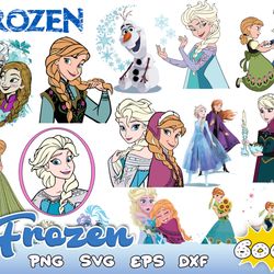 frozen mega bundle svg, elsa svg, anna svg, olaf svg, disney princess svg, digital download file