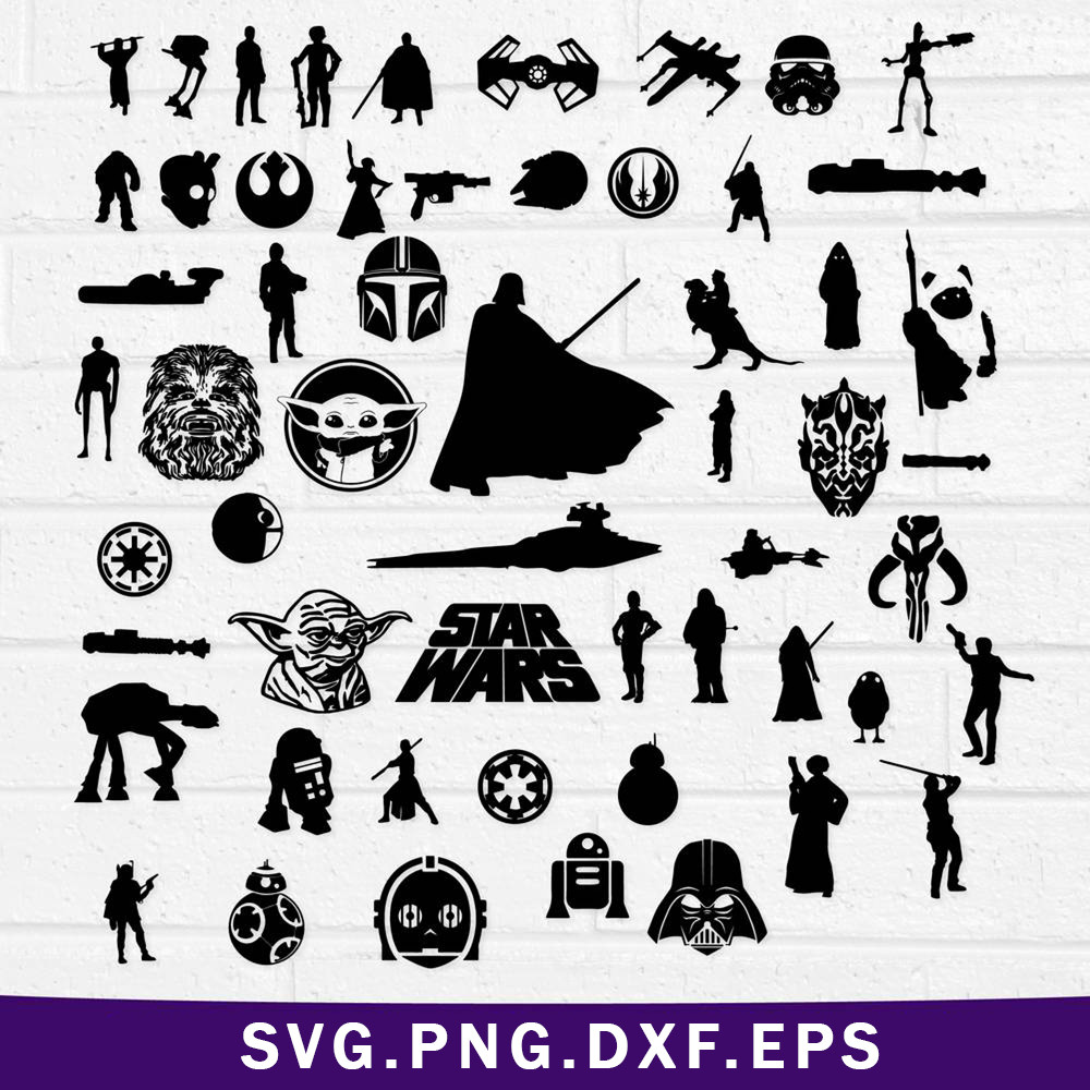 Star Wars Bundle Svg, Star Wars Svg, Baby Yoda Svg, Mandalorian svg, Superhero Svg, Png Dxf Eps File