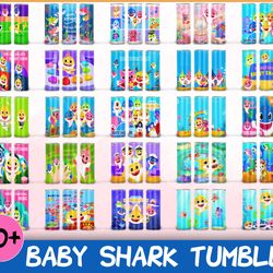 baby shark tumbler bundle png, baby shark 20 oz skinny tumbler png, baby shark tumler wrap png, tumbler sublimation